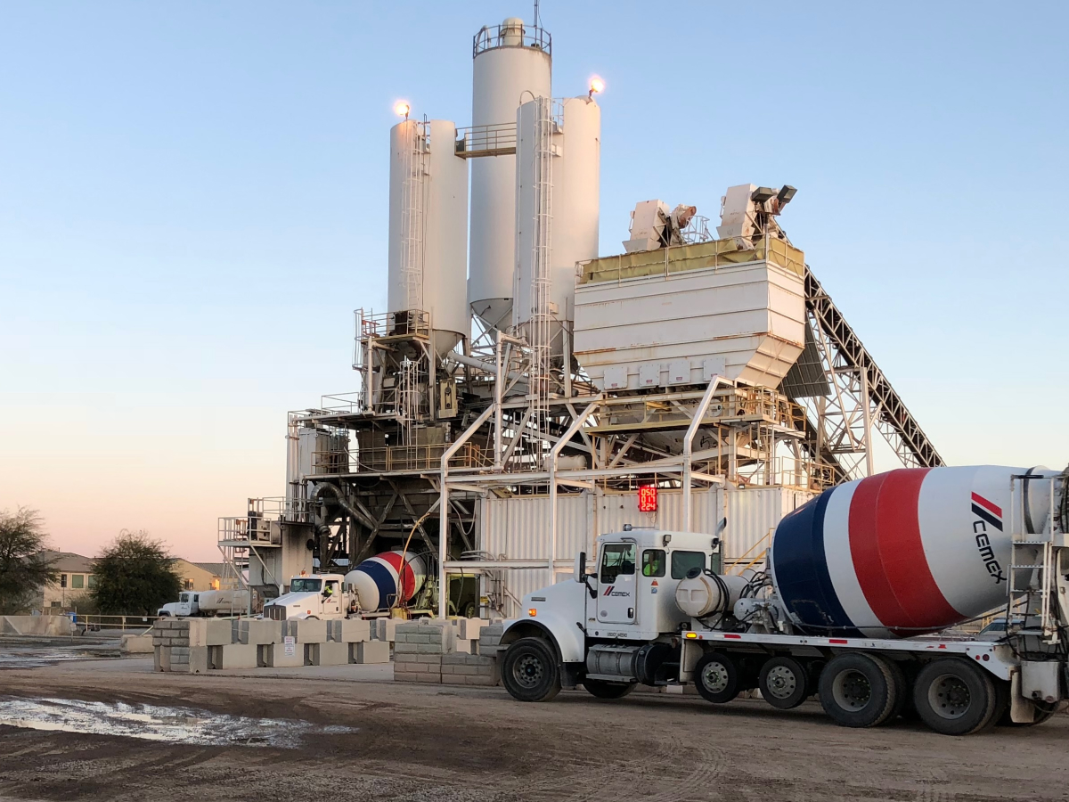 Day in the life of a concrete truck driver written on a whiteboard